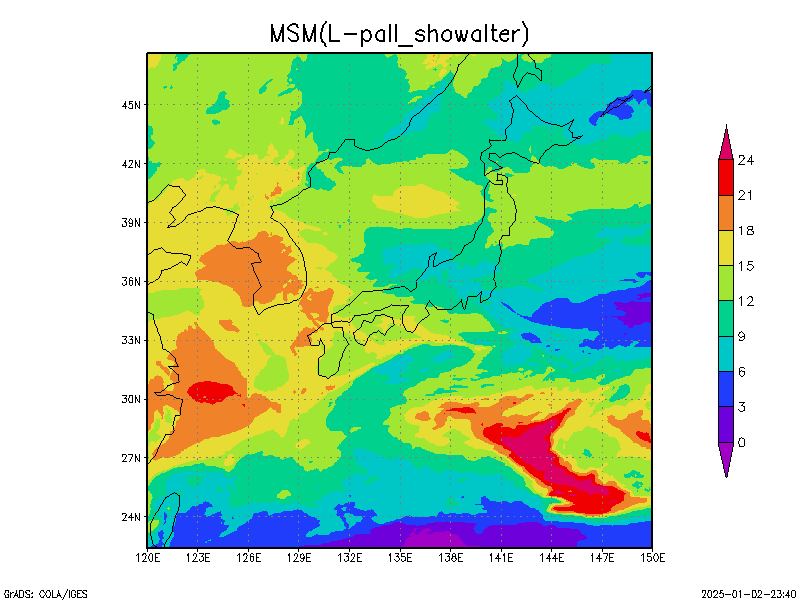 数値予報モデル MSM SSI 予想図