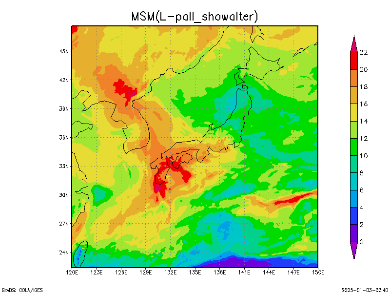 数値予報モデル MSM SSI   予想図