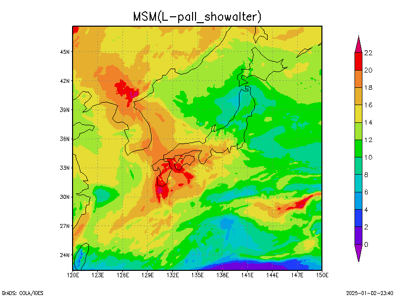 数値予報モデル MSM SSI   予想図