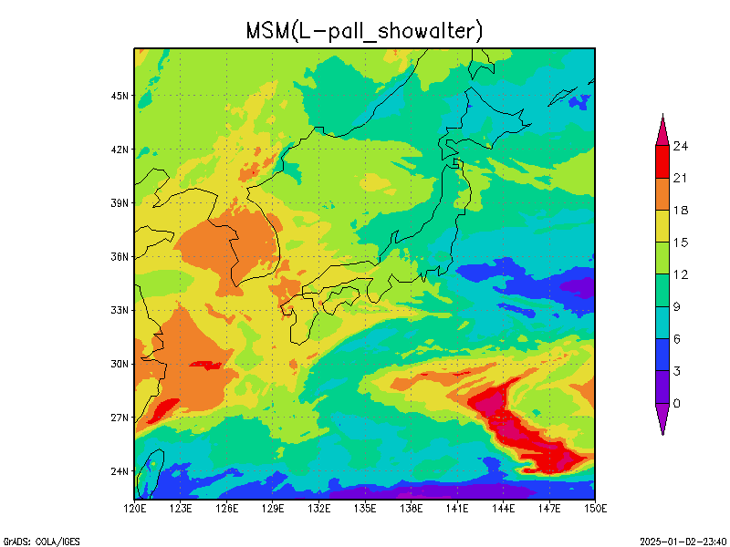 数値予報モデル MSM SSI   予想図