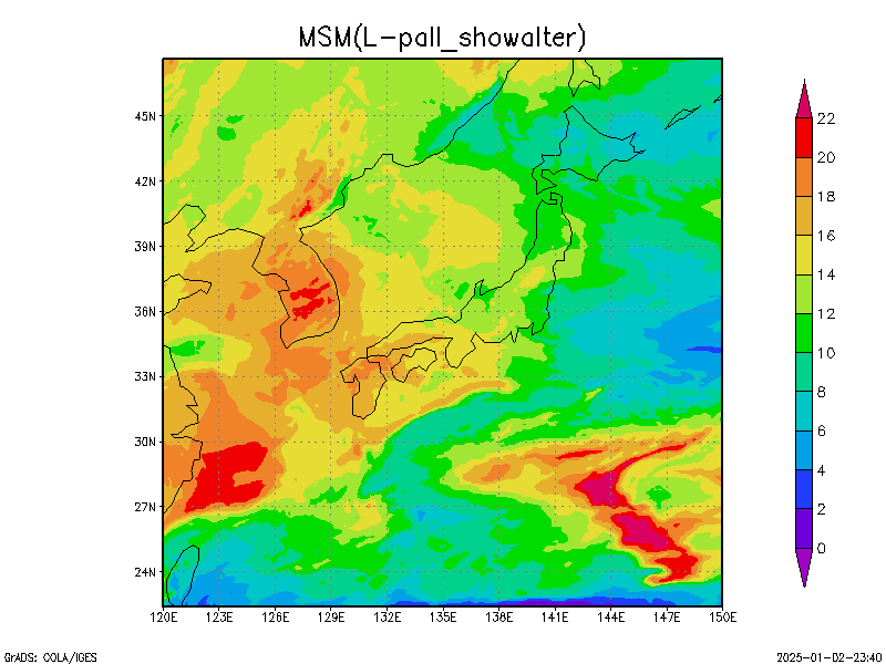 数値予報モデル MSM SSI   予想図